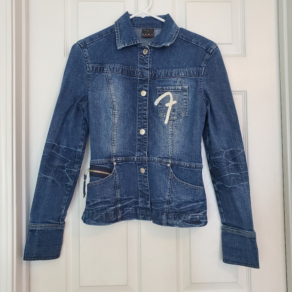 Fubu The Collection Blazer Style Denim Jacket